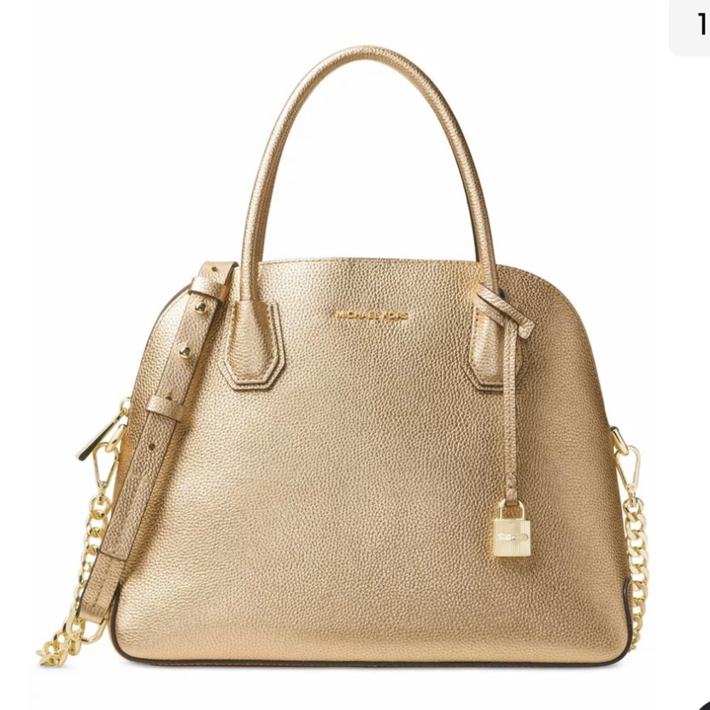 Michael Kors Gold Mercer Satchel
